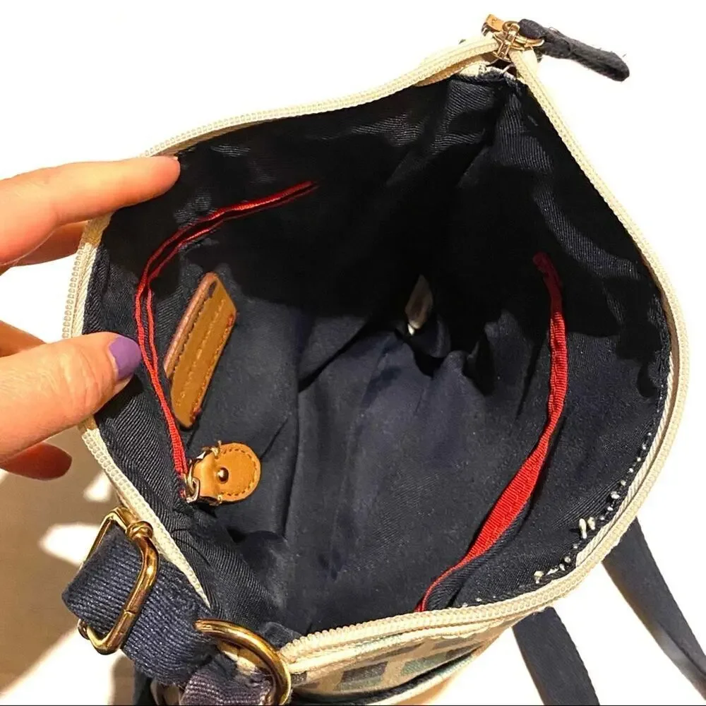 Tommy Hilfiger Geo Print Crossbody Bag in Blue, White, Green